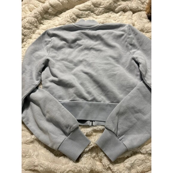 Skims Boyfriend Fleece Track Jacket in Zen Blue, Small - Picture 8 of 8